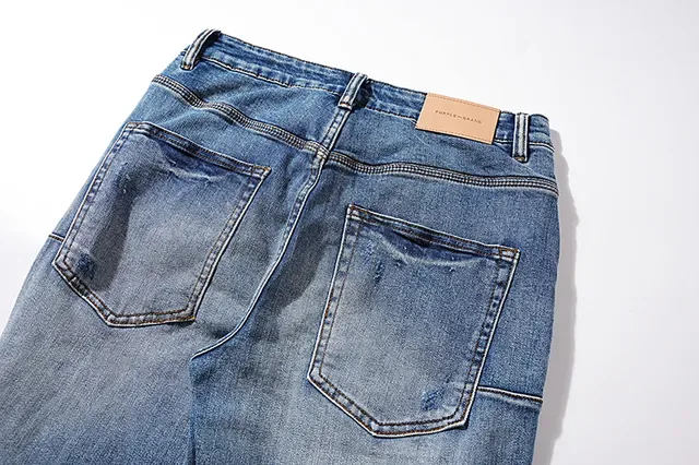 Purple Brand Distressed Medium-Wash Slim-Fit Jeans 5