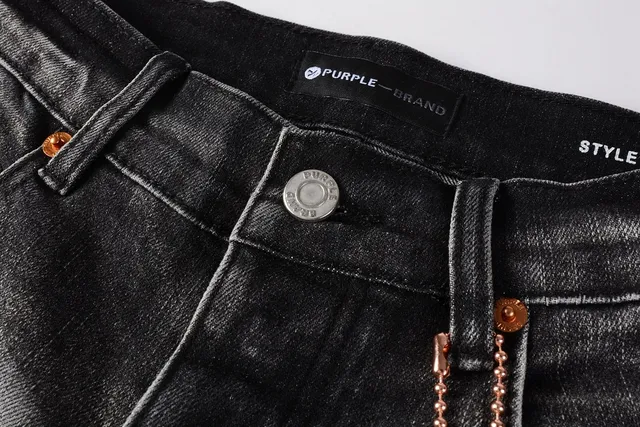 Purple Brand Distressed Paint-Splatter Slim-Fit Jeans 13
