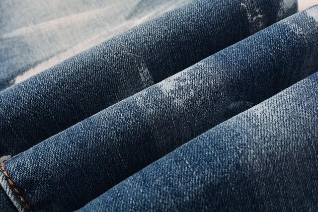 Purple Brand Distressed Paint-Splatter Slim Straight Jeans 2