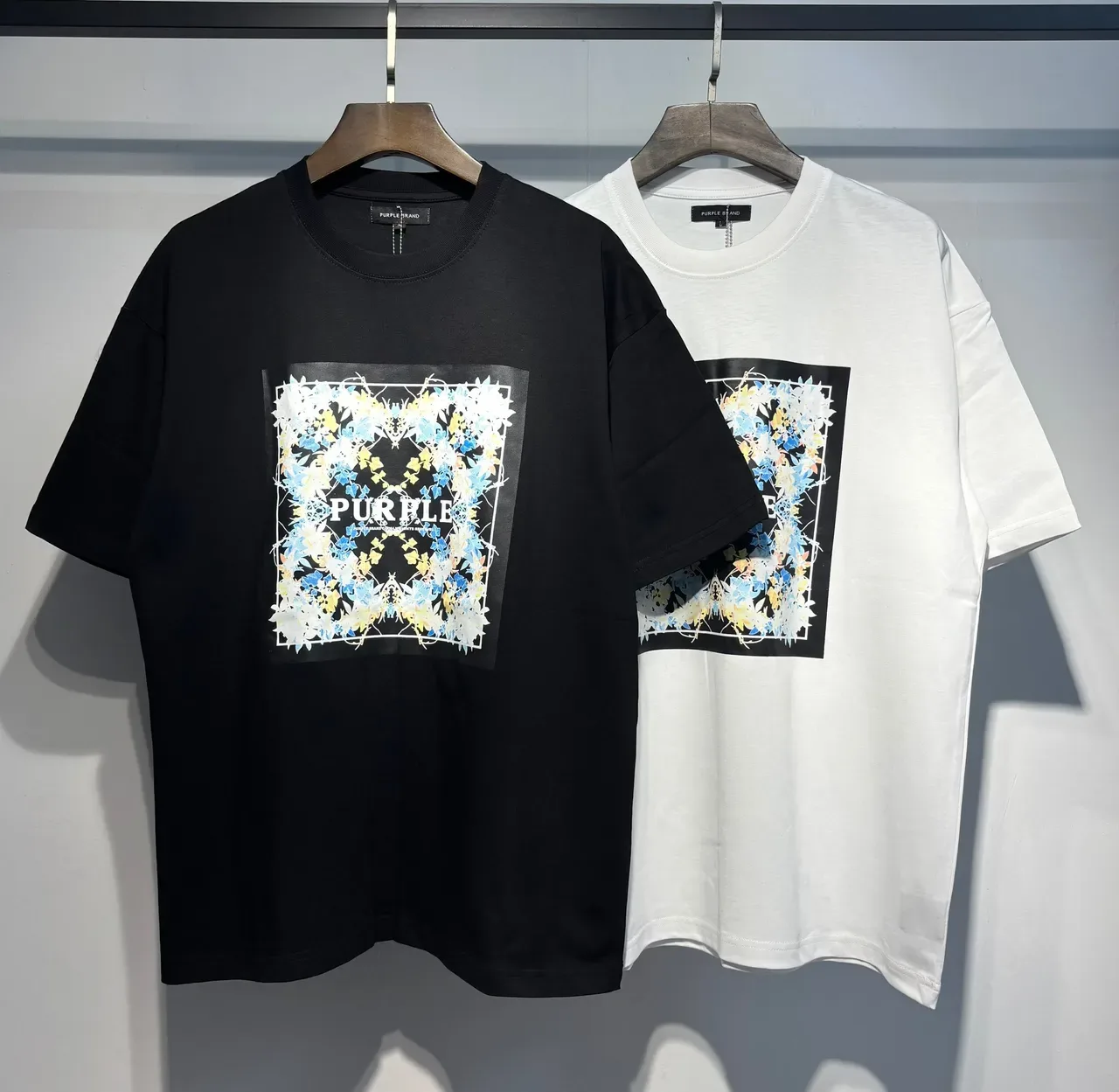 Purple Brand Floral Graphic Oversized T-Shirt 1