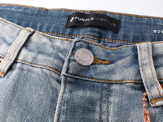 Purple Brand Light-Wash Paint-Splatter Distressed Slim-Fit Jeans 6