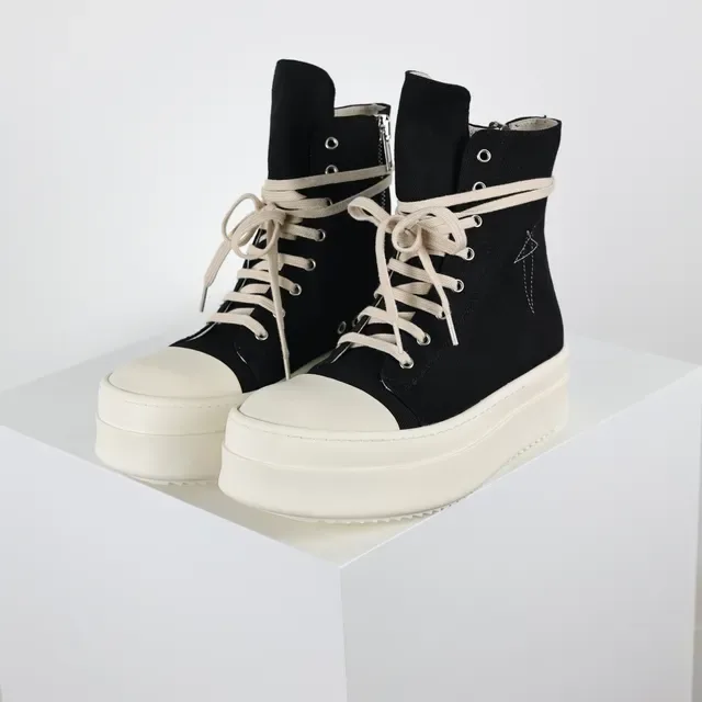 Rick Owens DRKSHDW Geobasket Black Off-White Platform Lifestyle Sneakers 2