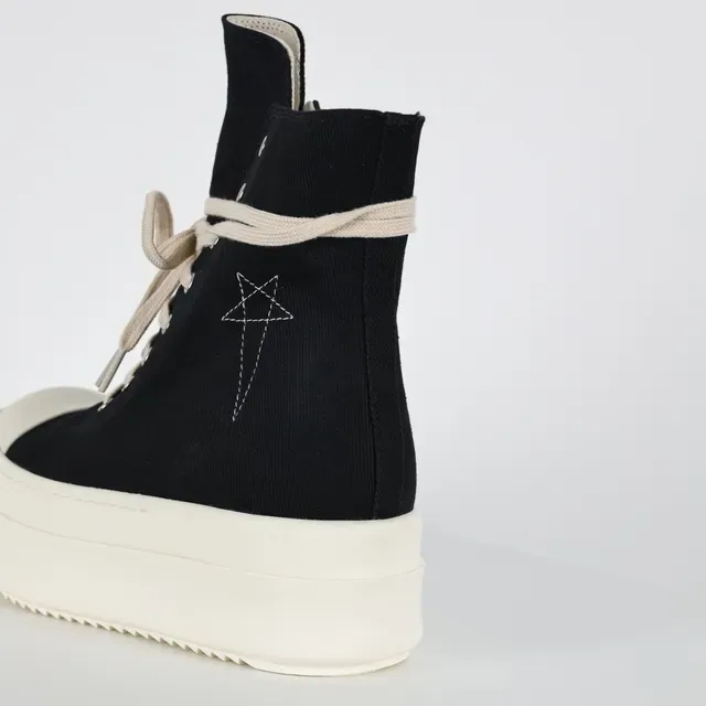 Rick Owens DRKSHDW Geobasket Black Off-White Platform Lifestyle Sneakers 4