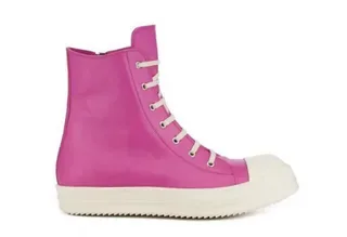 Rick Owens DRKSHDW Geobasket Magenta and Cream Lifestyle Sneakers 6