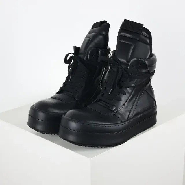 Rick Owens Ramones Black Platform Ankle Boots 2