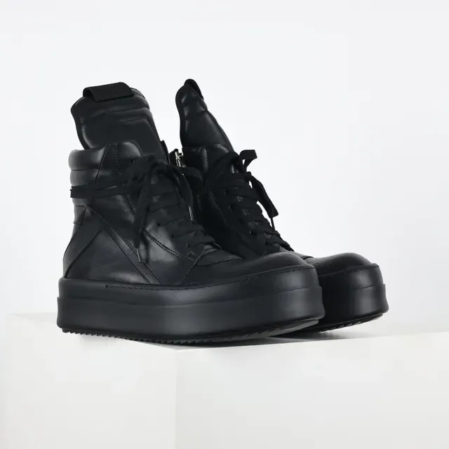 Rick Owens Ramones Black Platform Ankle Boots 3