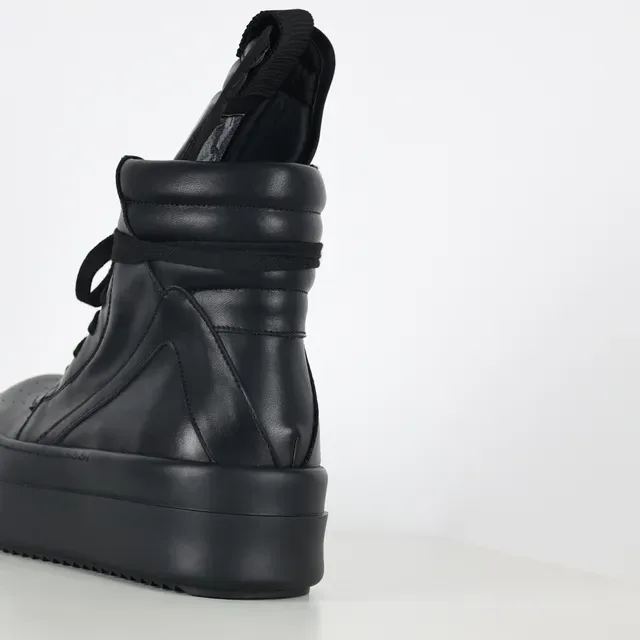 Rick Owens Ramones Black Platform Ankle Boots 4