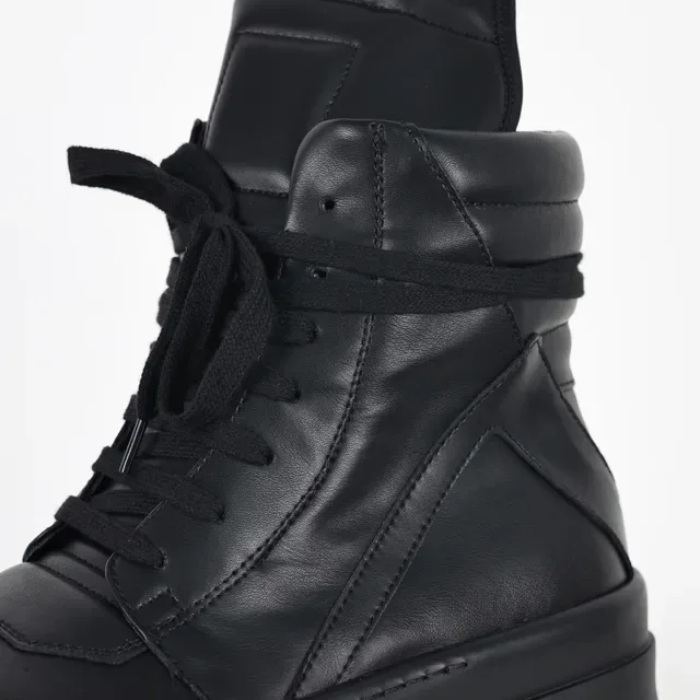 Rick Owens Ramones Black Platform Ankle Boots 6