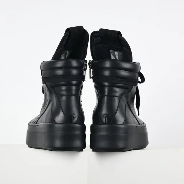 Rick Owens Ramones Black Platform Ankle Boots 8