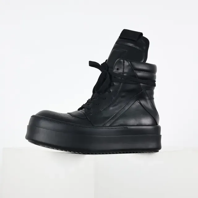 Rick Owens Ramones Black Platform Ankle Boots 9