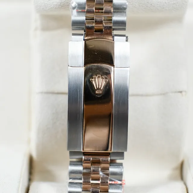 Rolex Datejust Cadran Gris Chiffres Romains Verts Deux Tons Montre Mécanique 3