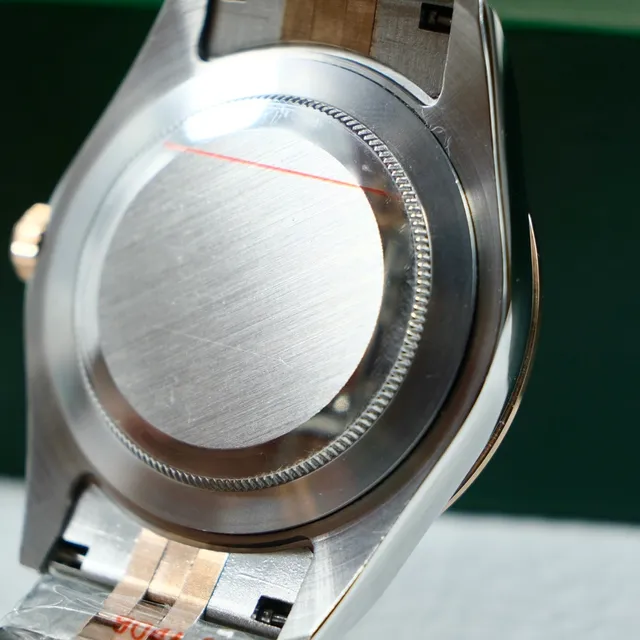 Rolex Datejust Cadran Gris Chiffres Romains Verts Deux Tons Montre Mécanique 4