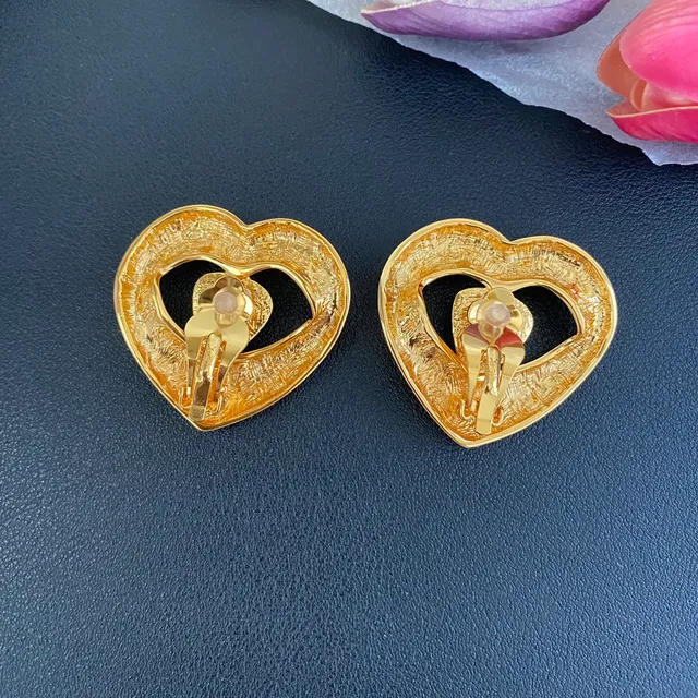 Saint Laurent Ami de Coeur boucles d'oreilles cœur turquoise 3