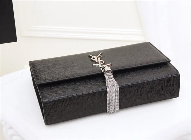 Saint Laurent Kate Black Structured Flap Front Embossed Monogram Chain Bag 5