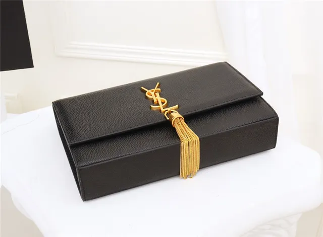 Saint Laurent Kate Black Structured Flap Front Embossed Monogram Chain Bag 14