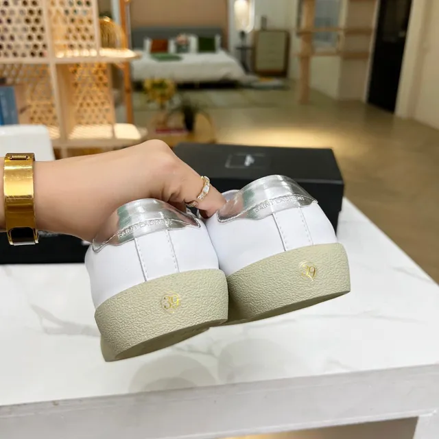 Saint Laurent SL/10 Tênis Lifestyle Branco Bordado 3