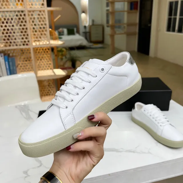 Saint Laurent SL/10 Tênis Lifestyle Branco Bordado 5