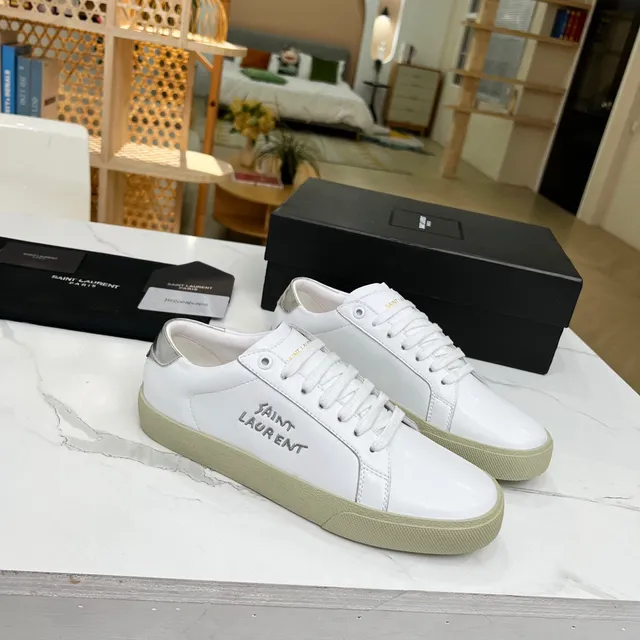 Saint Laurent SL/10 Tênis Lifestyle Branco Bordado 8