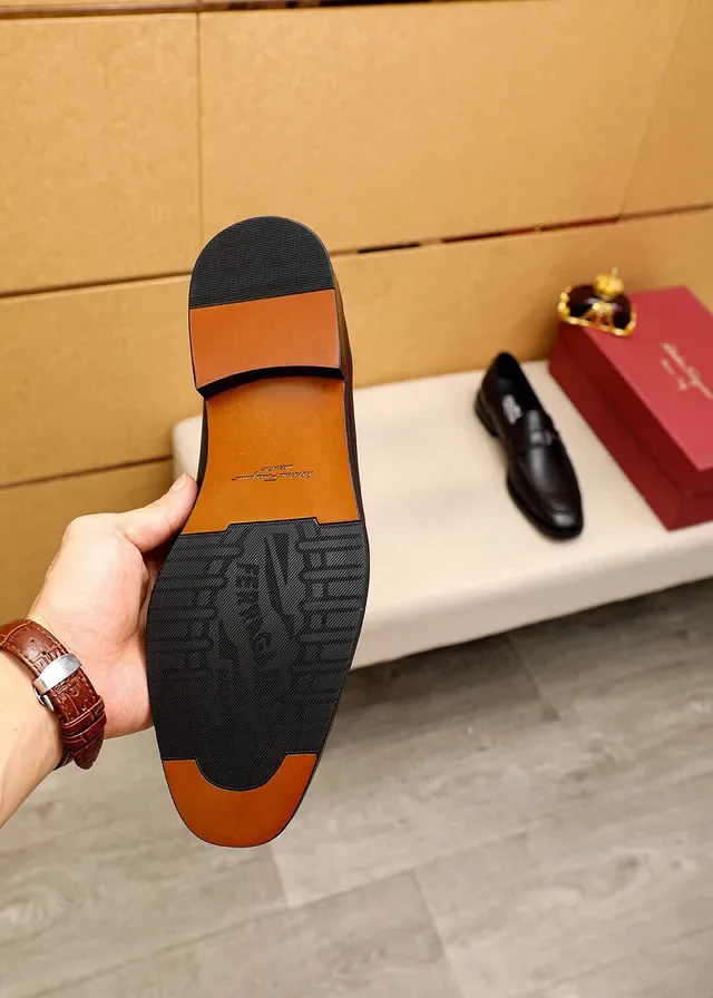 Salvatore Ferragamo Gancini Loafer Black Leather Loafers 3