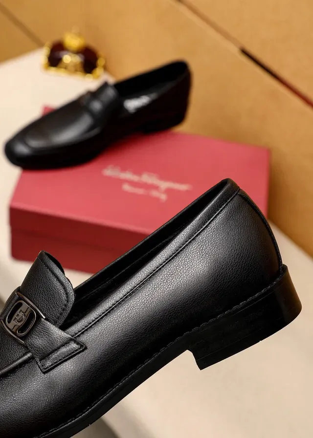 Salvatore Ferragamo Gancini Loafer Black Leather Loafers 4