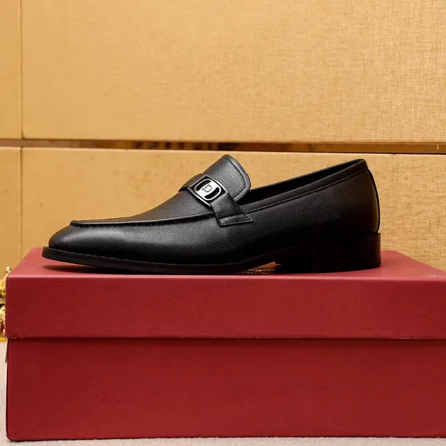 Salvatore Ferragamo Gancini Loafer Black Leather Loafers 6