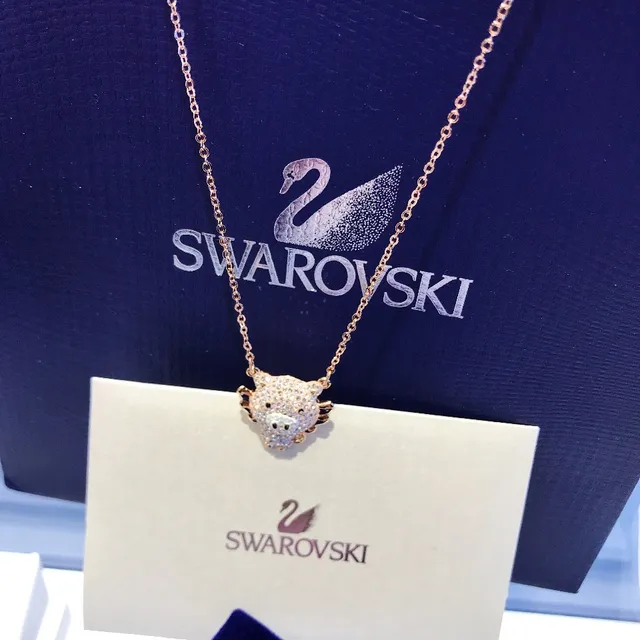 Swarovski Porcelet Charme Cristal Pendentif Collier 5