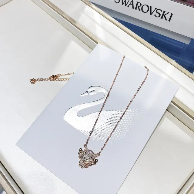 Swarovski Porcelet Charme Cristal Pendentif Collier 6