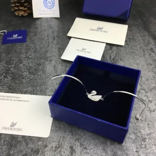 Swarovski Swan Crystal-Encrusted Open Bangle Bracelet