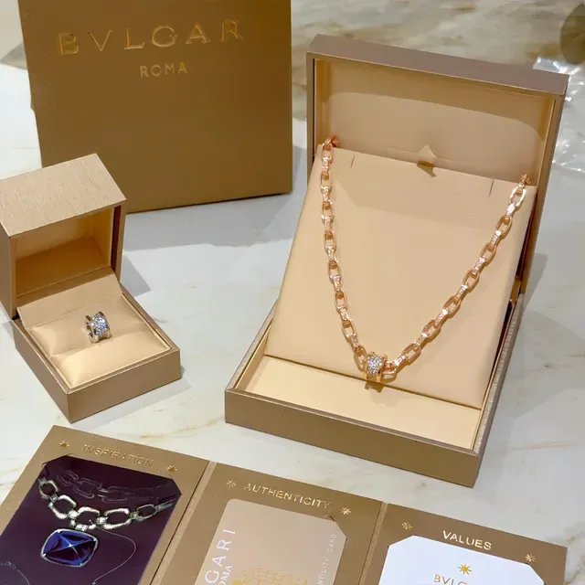 Tiffany & Co. HardWear Rose Gold Pavé Diamond Link Necklace 7