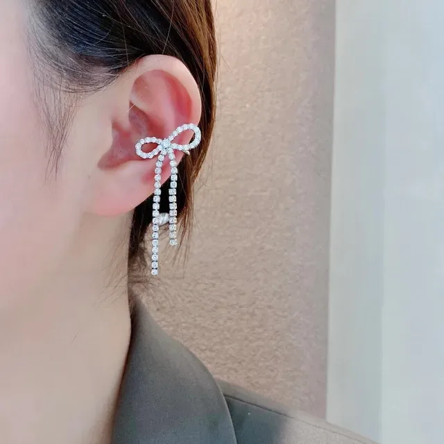 Tiffany & Co. Return to Bow Broche Argent Transparente Pavé-Set Détail de Queue Pendante 2