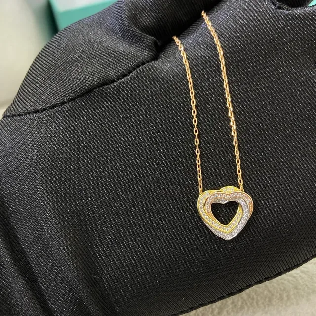 Tiffany & Co. Return to Tiffany Double Heart Pavé Necklace 3