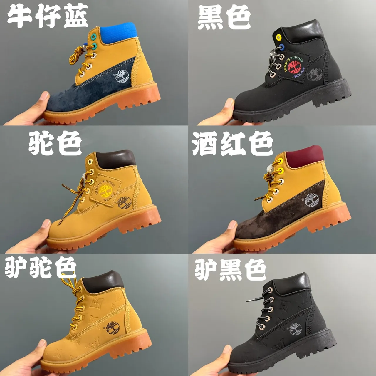 Timberland Premium 6-Inch Mustard Yellow and Brown Kids Work Boots 3