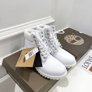 Timberland Premium 6-Inch White Leather Work Boots