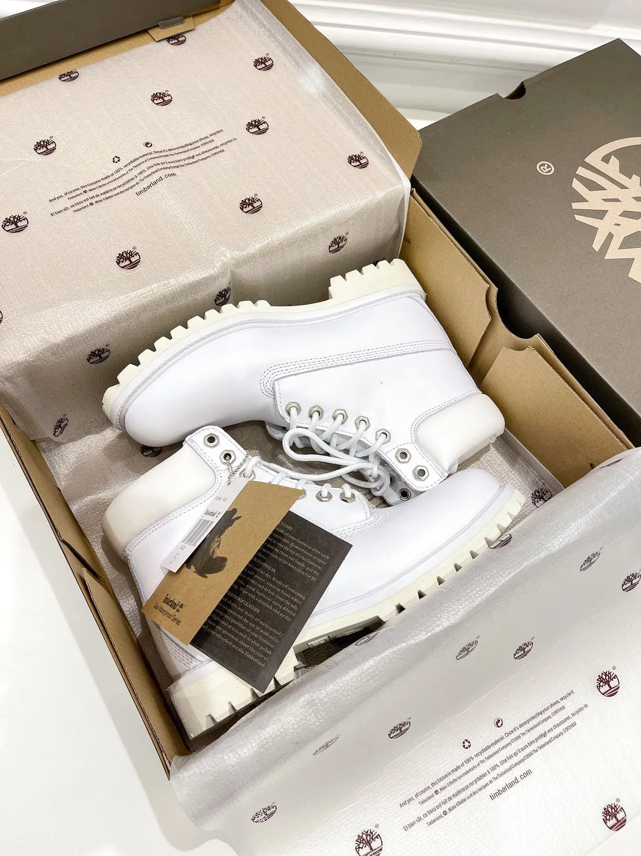 Timberland Premium 6-Inch White Leather Work Boots 2