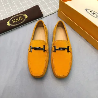 Tod's Horsebit Loafer Mustard Yellow Suede Loafers