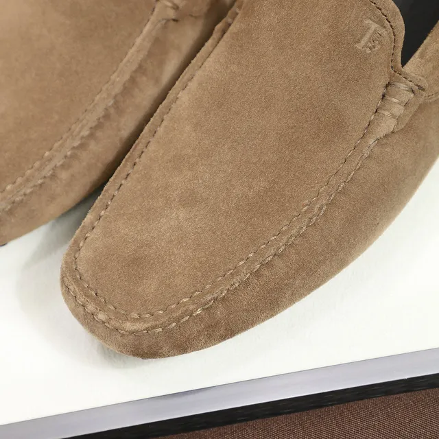 Tod's Marron Noir Suede Supérieur Moc-Toe Couture Mocassin 7