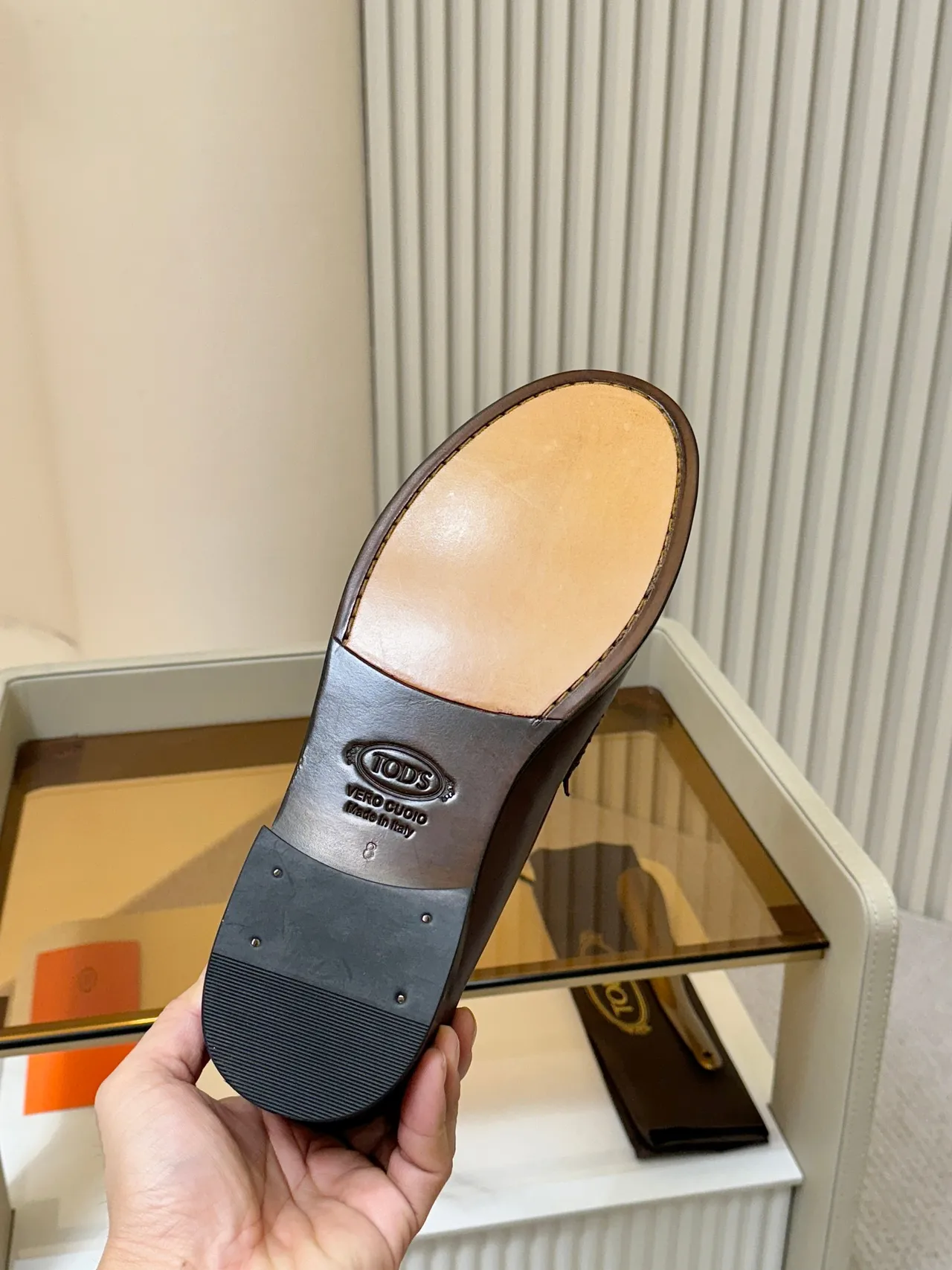 Tod's Horsebit Loafer marrom dourado couro polido fivela mocassim 2