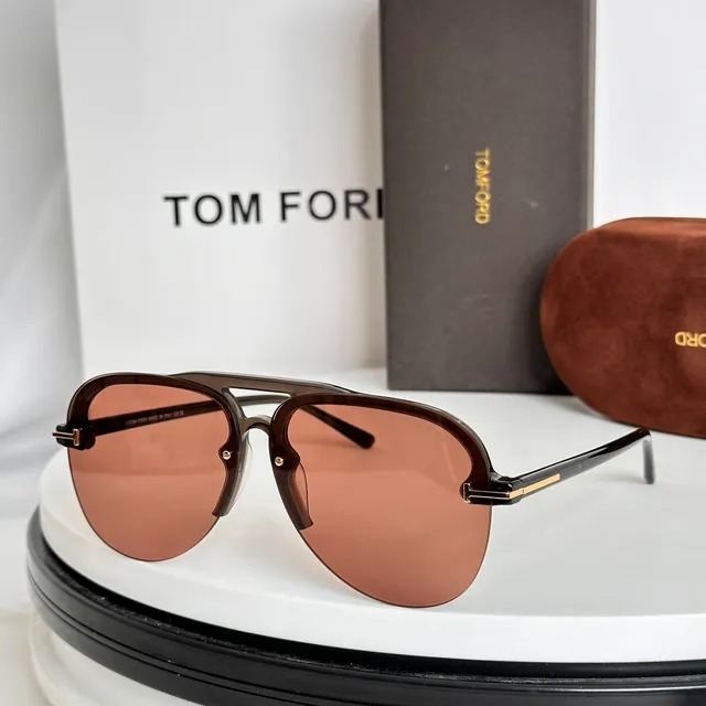 Tom Ford Double-Bar Temple Black Gold Temples Metal Inlay Sunglasses 5