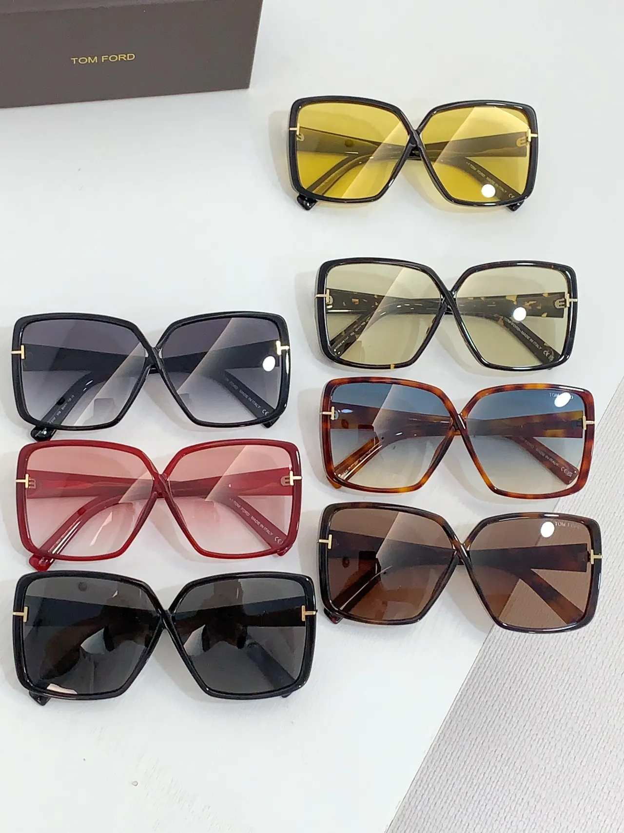 Tom Ford Oversized Square Tortoiseshell Gradient Sunglasses 3