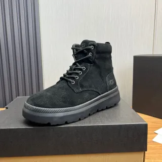 UGG Black Suede Upper Lace-Up Work Boots