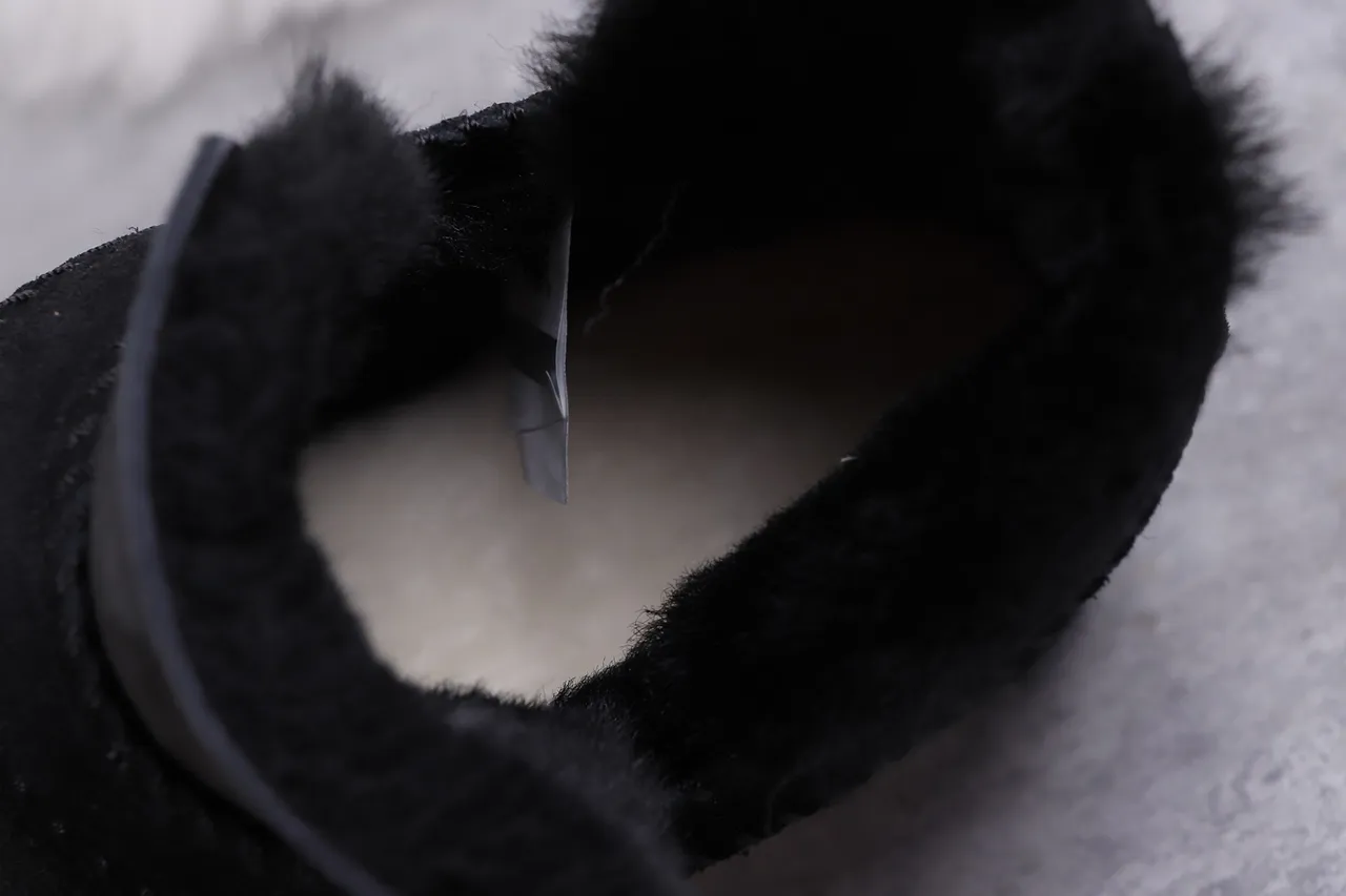 UGG Black Suede Upper Shearling-Lined Snow Boots 2