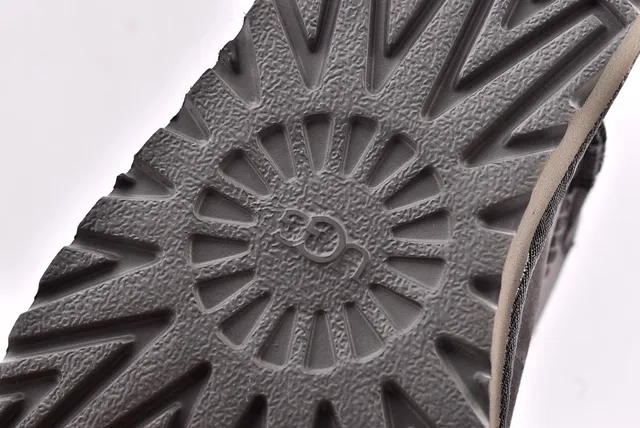 UGG Classic Mini Button Charcoal Gray Snow Boots 7