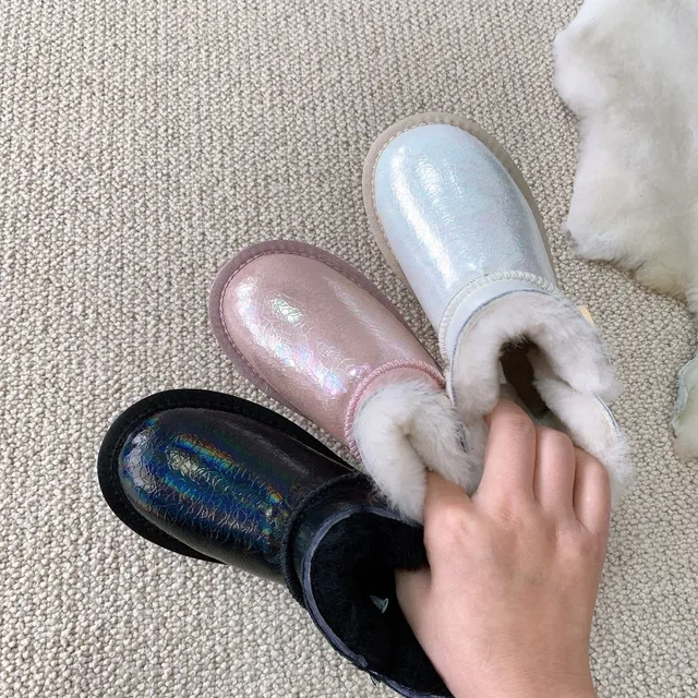 UGG Classic Mini Holographic Black Snow Boots 3