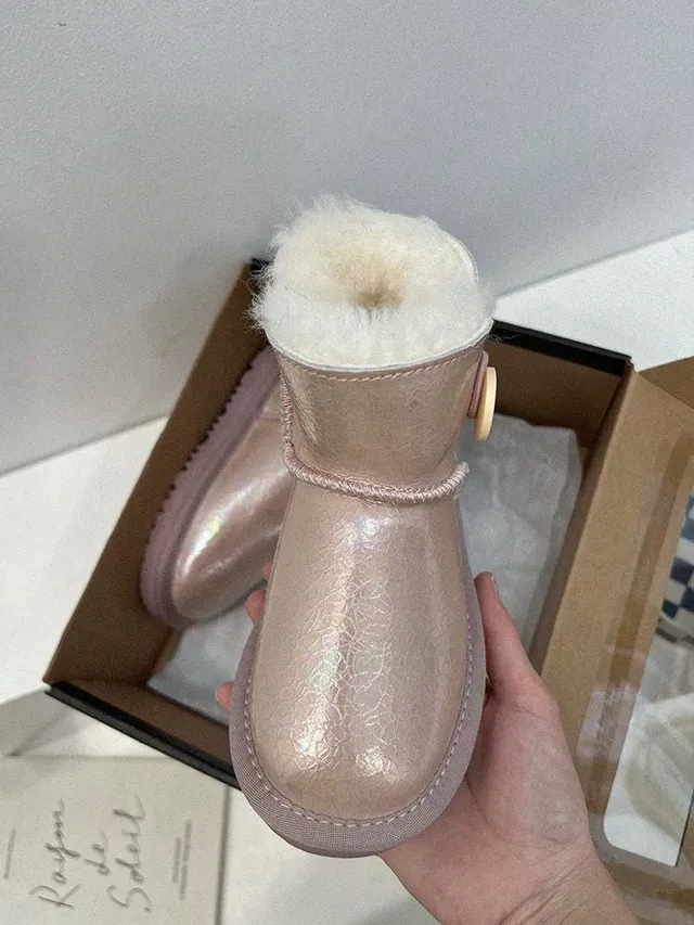 UGG Classic Mini Holographic Black Snow Boots 12