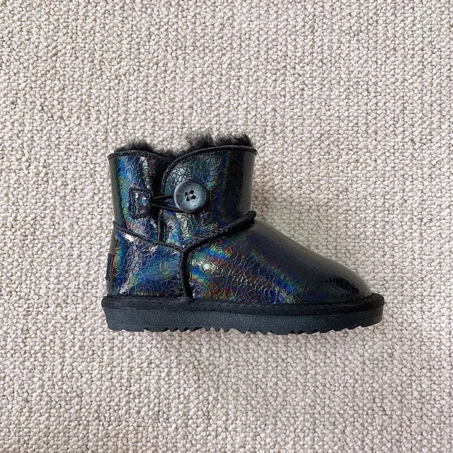 UGG Classic Mini Holographic Black Snow Boots 24