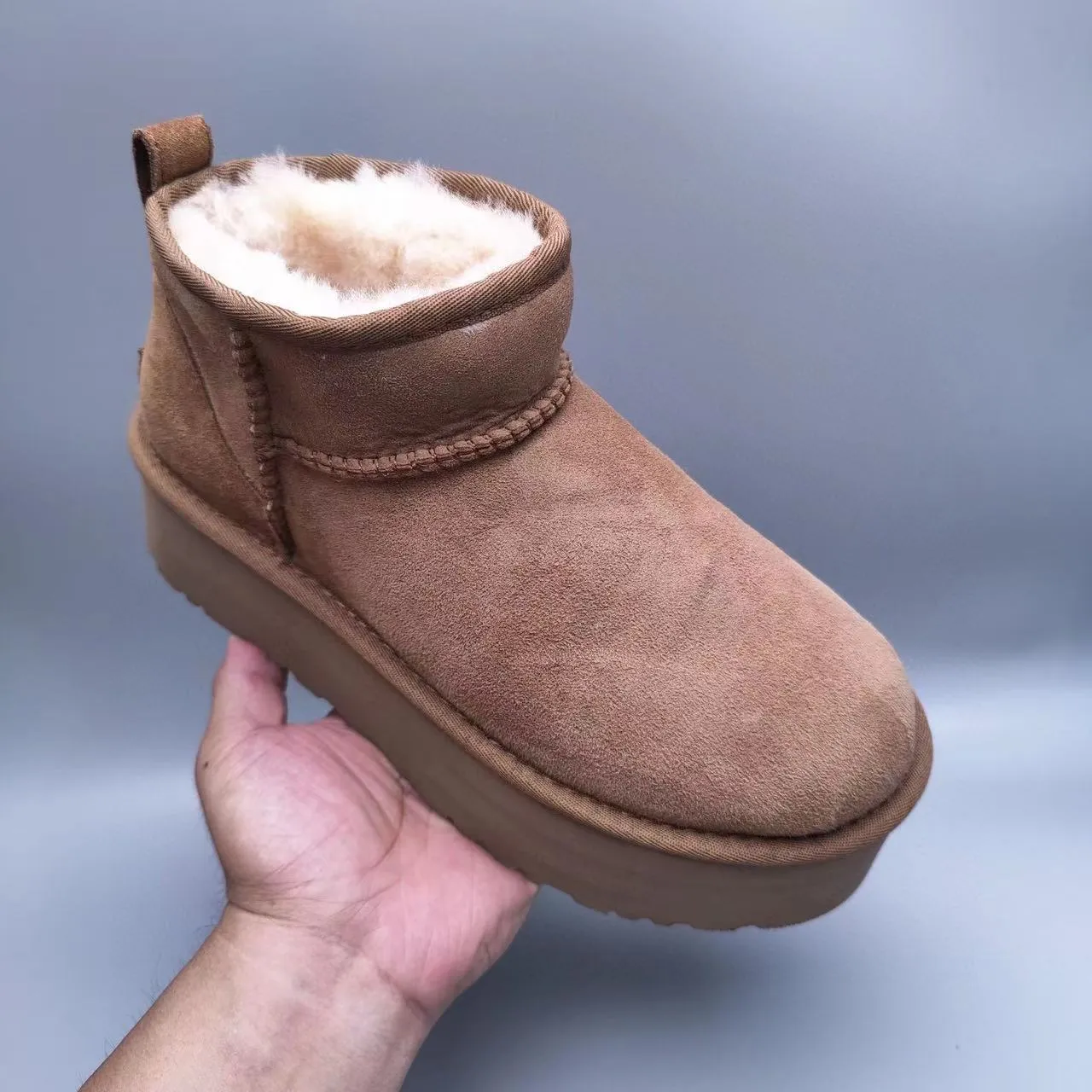 UGG Classic Mini Platform Chestnut Brown Snow Boots 4