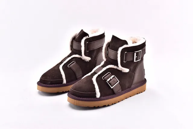 UGG Classic Mini Shearling-Lined Buckle Strap Snow Boots 2