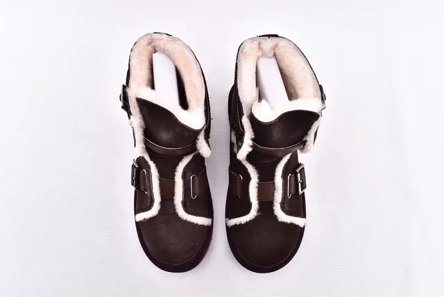 UGG Classic Mini Shearling-Lined Buckle Strap Snow Boots 3