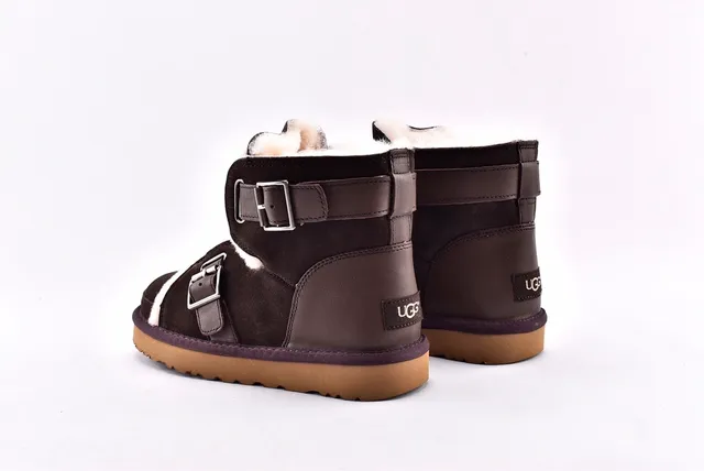 UGG Classic Mini Shearling-Lined Buckle Strap Snow Boots 14