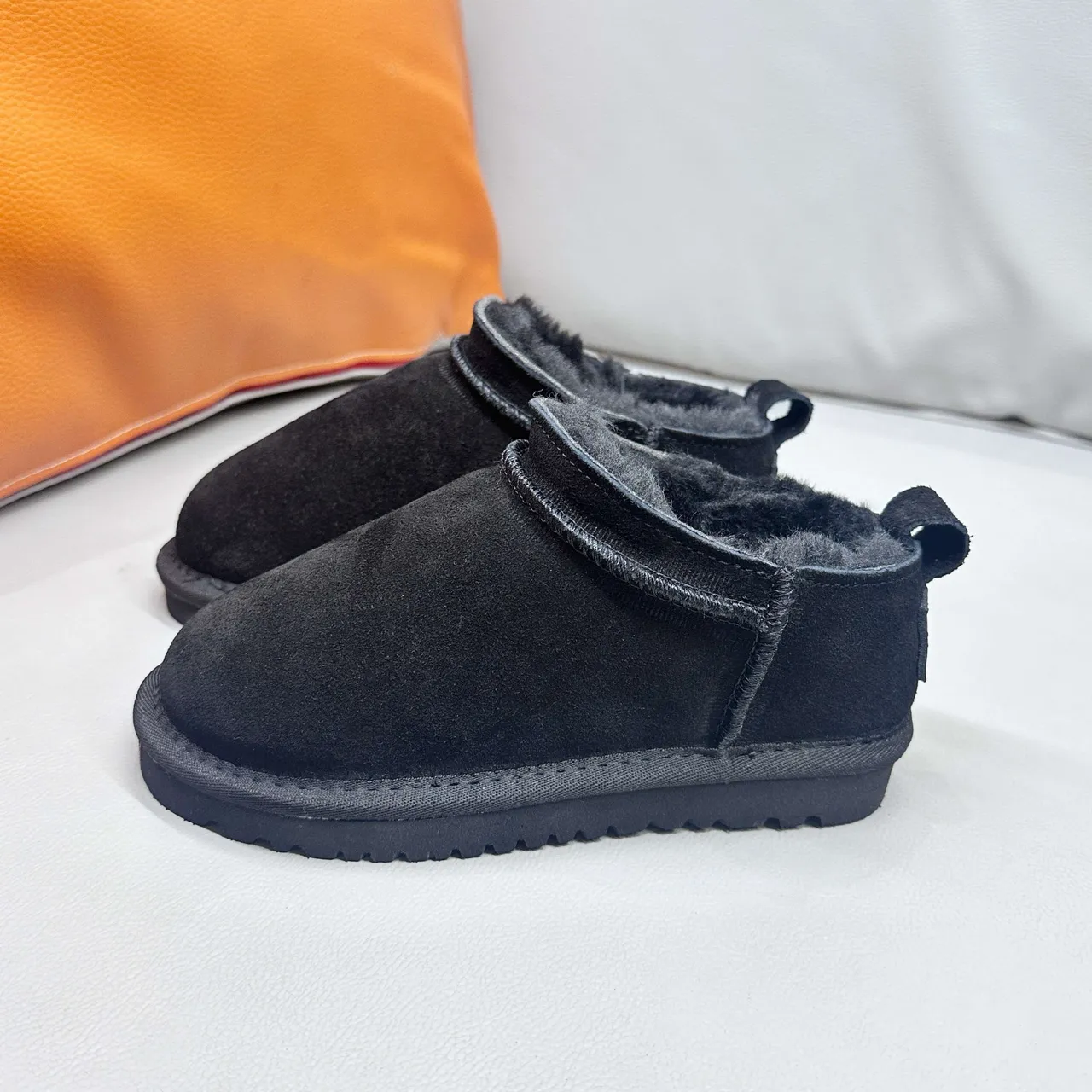 UGG Classic Short Beige Suede Shearling-Lined Snow Boots 18